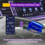 Mini ELM327 OBDII Car Auto Diagnostic Scanner, Professional Car Bluetooth Failure Detector Scan Tool and Code Reader Compatible with Android Windows Devices - Image 6
