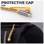 Rolling Square inCharge XL 30 cm - USB-C Cable, Universal Smartphone Cable, Gift for Men, 6-in-1 Universal Charger for Smartphones, Technical Gadget, Yellow, Lightning Cable 100W - Image 6