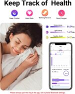 Smart Ring Health Tracker for Men Women with Charging case - IP68 Waterproof Fitness Ring with Sleep Tracker/Heart Rate/Blood Oxygen/Steps/Distance/Calories,Air Gestures,No Subscription - Image 4