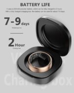 Smart Ring Health Tracker for Men Women with Charging case - IP68 Waterproof Fitness Ring with Sleep Tracker/Heart Rate/Blood Oxygen/Steps/Distance/Calories,Air Gestures,No Subscription - Image 5