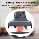 Silicone Splatter Shield for Ninja FN101 Air Fryer, Heat Resistant Silicone Splash Guard Mat for Ninja Crispi Air Fryer, Food-grade Air Fryer Accessories, 2 Pack (Black) - Image 4