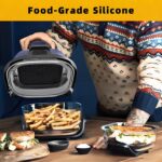 Silicone Splatter Shield for Ninja FN101 Air Fryer, Heat Resistant Silicone Splash Guard Mat for Ninja Crispi Air Fryer, Food-grade Air Fryer Accessories, 2 Pack (Black) - Image 5