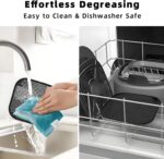 Silicone Splatter Shield for Ninja FN101 Air Fryer, Heat Resistant Silicone Splash Guard Mat for Ninja Crispi Air Fryer, Food-grade Air Fryer Accessories, 2 Pack (Black) - Image 8