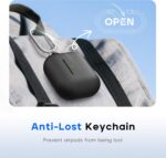 RFUNGUANGO Compatible with airpods pro 2 case (2023/2022/2019), Soft Silicone Protection AirPod Pro Case Cover(USB-C/Lightning Cable) with Cleaner kit&EarTips,Black - Image 7