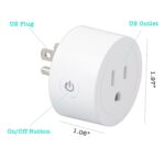 2PCS Smart Dimmer Plug, 2.4GHz WiFi 0-100% Dimmable Smart Plug, Plug in Lamp Dimmer Outlet for Dimmable LED Halogen Incandescent Bulbs, Tuya App Control, Alexa & Google Voice Control - Image 3