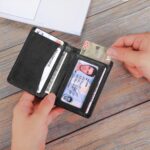 Minimalist RFID Wallet for Men and Women | Slim Bifold Credit Card Holder Wallet | Men's Business Card Case | Genuine Leather Front Pocket wallet with Gift Box - Image 4