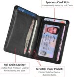 Minimalist RFID Wallet for Men and Women | Slim Bifold Credit Card Holder Wallet | Men's Business Card Case | Genuine Leather Front Pocket wallet with Gift Box - Image 6