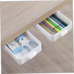1Set Creative Hidden Storage Drawer Organizer Tray Self Adhesive Under Desk Material for Living Room Bedroom Kitchen Dining Room and More - Image 7