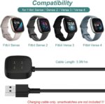 Charger for Fitbit Sense/Sense 2/Versa 3/Versa 4, Replacement Charging Cable Cord Magnetic Dock Stand for Fitbit Sense 1/2, Versa 3/4 Smartwatch - Image 3