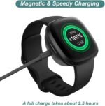 Charger for Fitbit Sense/Sense 2/Versa 3/Versa 4, Replacement Charging Cable Cord Magnetic Dock Stand for Fitbit Sense 1/2, Versa 3/4 Smartwatch - Image 4
