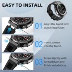 TiMOVO Rugged Sports band Compatible with Amazfit T-Rex 3, Soft Silicone Adjustable watch band for T-Rex 3, with 1 Install Tool - Image 7