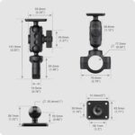 TUSITA Motorcycle GPS Mount Compatible with Garmin Montana, Zumo XT GPS - Handlebar Base with Double Socket arm - Image 4