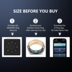 Smart Ring for Women Men - Fitness Ring with Sleep & Step Tracker | Waterproof Health Ring with Heart Rate Monitor, Compatible with iOS & Android, No App Subscription (Gold, 8) - Image 3