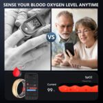 Smart Ring for Women Men - Fitness Ring with Sleep & Step Tracker | Waterproof Health Ring with Heart Rate Monitor, Compatible with iOS & Android, No App Subscription (Gold, 8) - Image 6