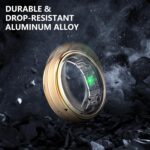 Smart Ring for Women Men - Fitness Ring with Sleep & Step Tracker | Waterproof Health Ring with Heart Rate Monitor, Compatible with iOS & Android, No App Subscription (Gold, 8) - Image 10