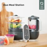Babymoov Duo Meal Station Grey: Multi-Speed Baby Food Maker Steamer and Puree Blender, Baby Food Processor that warms & defrosts (Nutritionist Approved) - Image 4