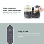 Babymoov Duo Meal Station Grey: Multi-Speed Baby Food Maker Steamer and Puree Blender, Baby Food Processor that warms & defrosts (Nutritionist Approved) - Image 5