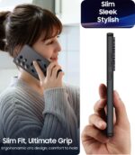 Magnetic for Samsung Galaxy S25 Ultra Case [Compatible with MagSafe][Built-in Camera Lens Protector] Slim Soft Silicone Bumper Shockproof Metallic Luster Phone Shell (Black) - Image 8