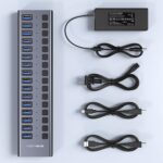 Powered USB 3.1 Hub, ACASIS 16 Ports USB 3.1 Hub with 10Gbps Data Speed，Aluminum Housing, USB Hub Powered with 96W Power Adapter, USB Hub for PC/Laptop, Computer, Flash Drive, Printer, Camera - Image 9