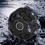 Rugged Military Silicone Band Compatible with Amazfit T-Rex 3, Soft Breathable Straps Wristbands Bracelet Replacement for T-Rex 3 Band Men Women - Image 7