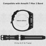 Rugged Military Silicone Band Compatible with Amazfit T-Rex 3, Soft Breathable Straps Wristbands Bracelet Replacement for T-Rex 3 Band Men Women - Image 8