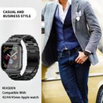 Compatible With Apple Watch Band and Case Iwatch Ultra 10 9 8 7 6 5 4 3 2 1 SE 49mm 45mm 46mm 44mm 42mm 41mm 40mm 38mm Series,Men Women Classic Classy Stainless Steel Metal Business - Image 6
