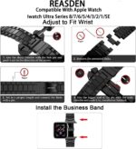 Compatible With Apple Watch Band and Case Iwatch Ultra 10 9 8 7 6 5 4 3 2 1 SE 49mm 45mm 46mm 44mm 42mm 41mm 40mm 38mm Series,Men Women Classic Classy Stainless Steel Metal Business - Image 8