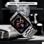 Compatible With Apple Watch Band and Case Iwatch Ultra 10 9 8 7 6 5 4 3 2 1 SE 49mm 45mm 46mm 44mm 42mm 41mm 40mm 38mm Series,Men Women Classic Classy Stainless Steel Metal Business - Image 9