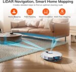 ILIFE A12 Pro Robot Vacuum and Mop Combo, Self Emptying Station for 60 Days, LiDAR Navigation, Home Mapping, No-Go Zones, 2.4G WiFi/App/Alexa/Remote Control, for Hard Floors, 110V - Image 3