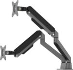 Deep Space Gray Aluminum Alloy Dual-Screen Monitor Stand Double-arm Computer Stand Lifting Base Screen Rotation - Image 6