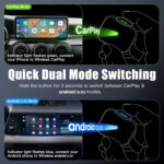 Wireless CarPlay Adapter, 2-in-1 Wireless CarPlay & Android Auto, Converts Wired to Wireless, Plug & Play for iPhone & Android, Bluetooth 5.4 & Wi-Fi 6, Compatible with 2016+ Cars - Image 6
