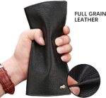 BISON DENIM RFID Bifold Wallets Slim Credit Card Wallet Real Leather Mens Long Wallet with Zipper Coin Pocket - Image 3