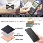 BISON DENIM RFID Bifold Wallets Slim Credit Card Wallet Real Leather Mens Long Wallet with Zipper Coin Pocket - Image 4
