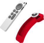IFCASE Silicone Shockproof Case for Apple TV 4K 2021/2022 Siri Remote Compatible with AirTag, Wall Mount (Red) - Image 3