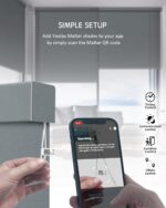 Yoolax Smart Blinds, Motorized Matter Solar Shades Flame Resistat Automatic Blinds for Windows Motorized Shades Compatible with Alexa, Google Home, Homekit(Solar-3% Openness Twilight Gray) - Image 5