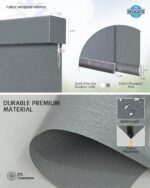 Yoolax Smart Blinds, Motorized Matter Solar Shades Flame Resistat Automatic Blinds for Windows Motorized Shades Compatible with Alexa, Google Home, Homekit(Solar-3% Openness Twilight Gray) - Image 6