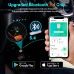OBD2 Scanner Reader Bluetooth - Clear/Reset Vehicle Engine Error Code Readers & Scan Tools - Wireless OBD2 Auto Diagnostic Tool to Check Engine & Fix All Cars & Vehicles from 1996 - Image 4