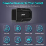 OBD2 Scanner Reader Bluetooth - Clear/Reset Vehicle Engine Error Code Readers & Scan Tools - Wireless OBD2 Auto Diagnostic Tool to Check Engine & Fix All Cars & Vehicles from 1996 - Image 9