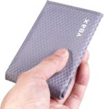 Microfiber Waterproof RFID Slim Bifold Wallet for Men - Minimalist Front Pocket Card Holder Holds up to 10 Cards and Cash, Grey - Image 7