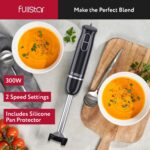 Immersion Blender Set, 300W Handheld Electric Hand Mixer, Smoothie Blender (300W, Black) - Image 3