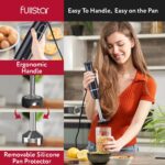 Immersion Blender Set, 300W Handheld Electric Hand Mixer, Smoothie Blender (300W, Black) - Image 4