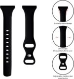 Slim Silicone Watch Bands Compatible with Amazfit Active 2/GTR Mini/GTS 4/4 Mini/3/2/2 Mini/ 2e/GTS, Thin Soft Narrow Sport Wristband for Amazfit Bip/3 Pro/U Pro - Image 3
