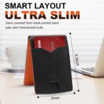 Men's Wallet slim wallet Carbon Fiber Bi-Fold Wallet - RFID Blocking Ultra Thin Card Holder (Holds 10+ Cards) Business & Travel Essential (Perfect Day Gift) - Image 3