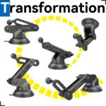 SkyTian for Garmin GPS Car Mount Replacement Sticky Suction Cup 17mm Ball Mount Long Arm Windshield Holder fit Garmin Nuvi Drive Dezl RV GPS, Black - Image 8