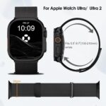 FINSTONE Stainless Steel Milanese Loop Compatible with Apple Watch Band Ultra 2/ Ultra 49mm - DLC Coating, Mesh Loop Magnetic Clasp Replacement for iWatch Bands Gifts for Men and Women - Image 4
