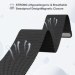 FINSTONE Stainless Steel Milanese Loop Compatible with Apple Watch Band Ultra 2/ Ultra 49mm - DLC Coating, Mesh Loop Magnetic Clasp Replacement for iWatch Bands Gifts for Men and Women - Image 5