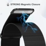 FINSTONE Stainless Steel Milanese Loop Compatible with Apple Watch Band Ultra 2/ Ultra 49mm - DLC Coating, Mesh Loop Magnetic Clasp Replacement for iWatch Bands Gifts for Men and Women - Image 6