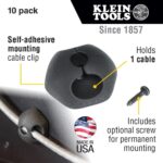 Klein Tools 80053 Cable Management Kit with Self-Adhesive Cable Clips and 3-Foot Long Cable Management Sleeves, 22-Piece - Image 3