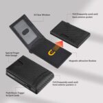 Wallets for Men,Slim Detachable Dual use Leather Slots Credit Card Holder, RFID Blocking Smart Pop Up Card Wallet,Mans Wallet Blocking Bifold Front Pocket with Gift Box - Image 5