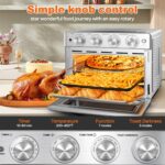Geek Chef Air Fryer Oven 26 QT, Big Air Fryer, Toast Oven with Bake, Roast, Pizza, Easy to Use & Clean, 6 Slice Toast, Stainless Steel - Image 3